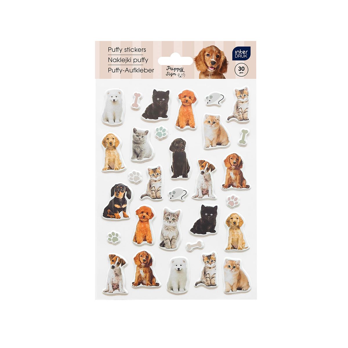 Naklejka (nalepka) Interdruk PUPPY SIGN (30szt)