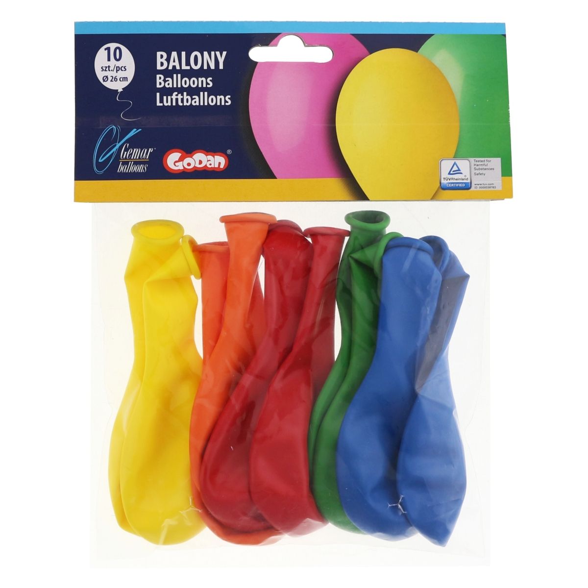 Balon gumowy Godan PASTEL 10 mix 260mm (G90/P10)