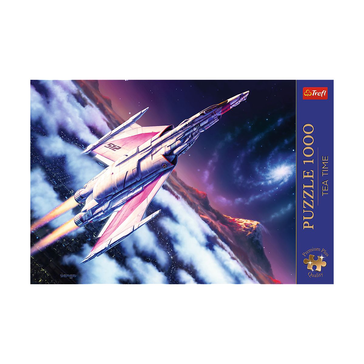 Puzzle Premium Plus Tea Time: Lot w kosmos 1000 el. Trefl (12075)