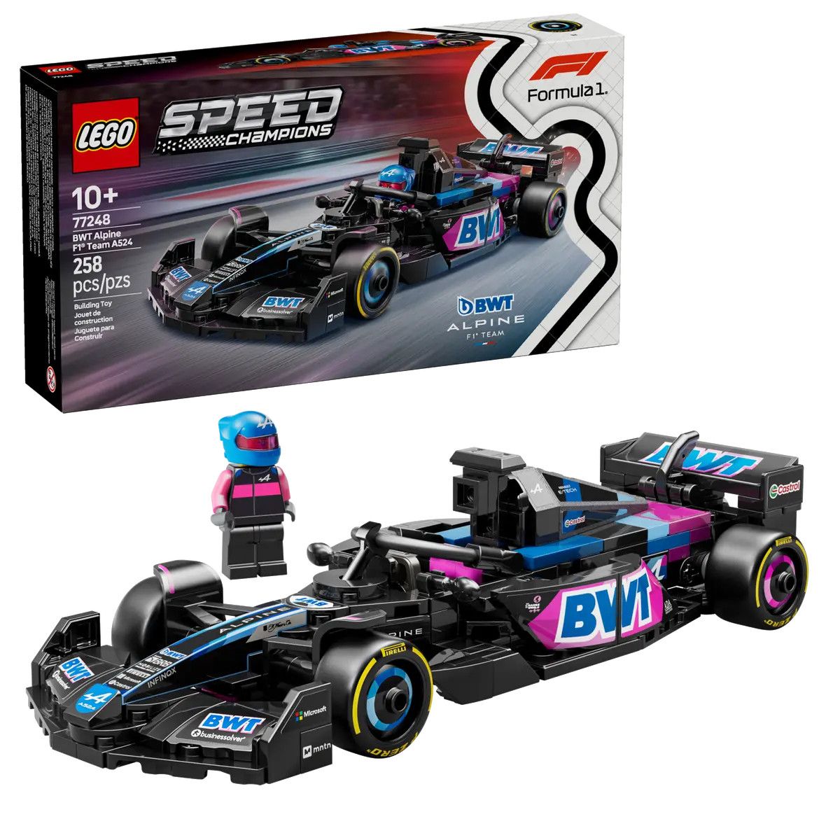 Klocki konstrukcyjne Lego Speed Champions Bolid F1® BWT Alpine Team A524 (77248)