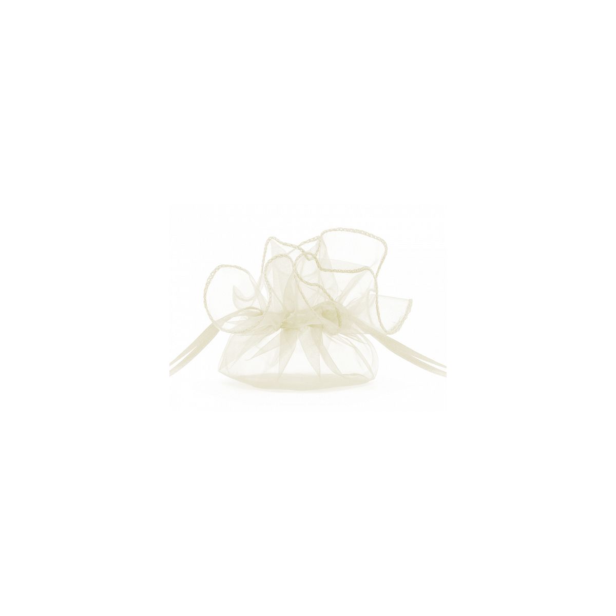 Organza Partydeco Woreczki z organzy, kremowy, 25cm (WRG6-079-10)