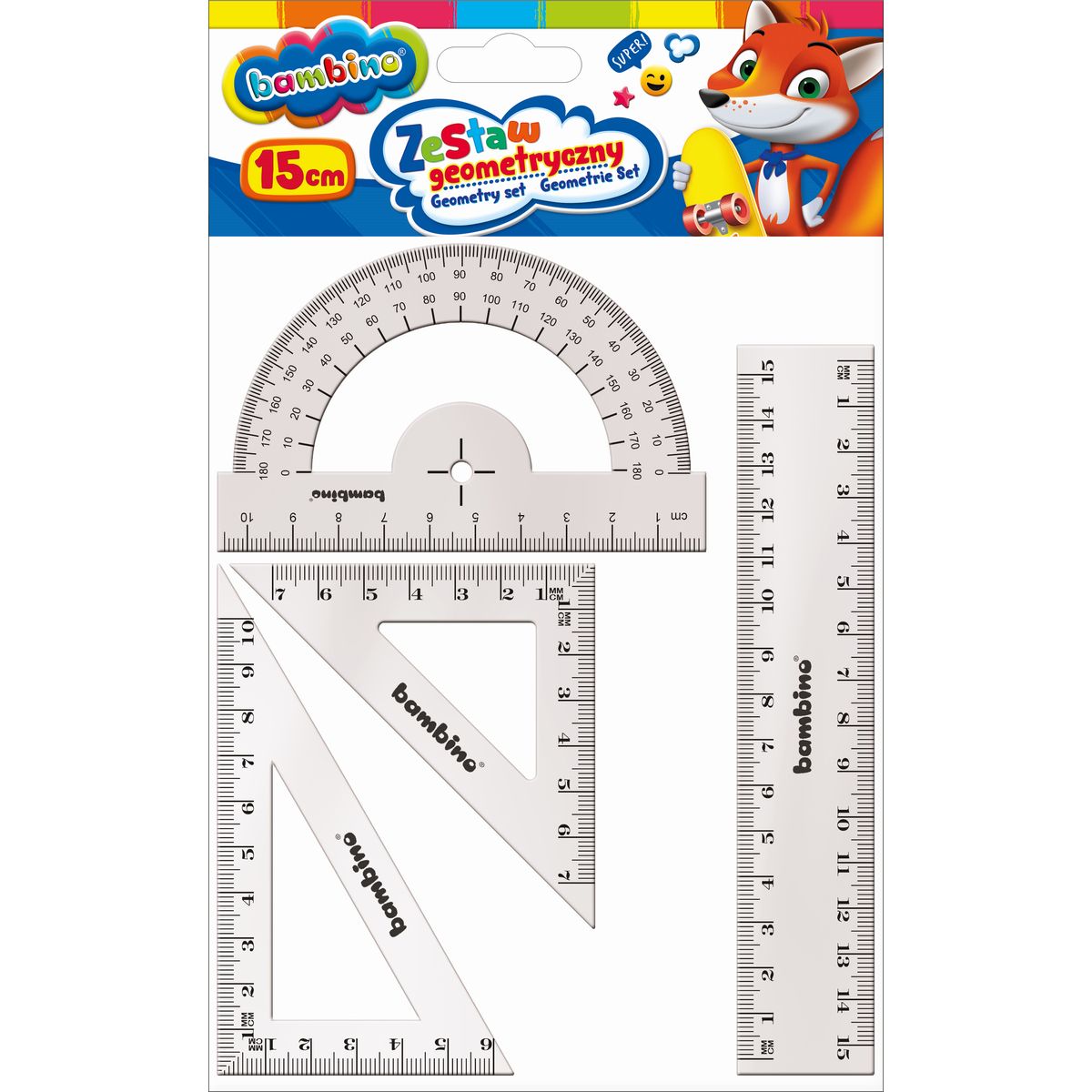 Komplet geometryczny Bambino 4 elemety, 15cm 4 el.