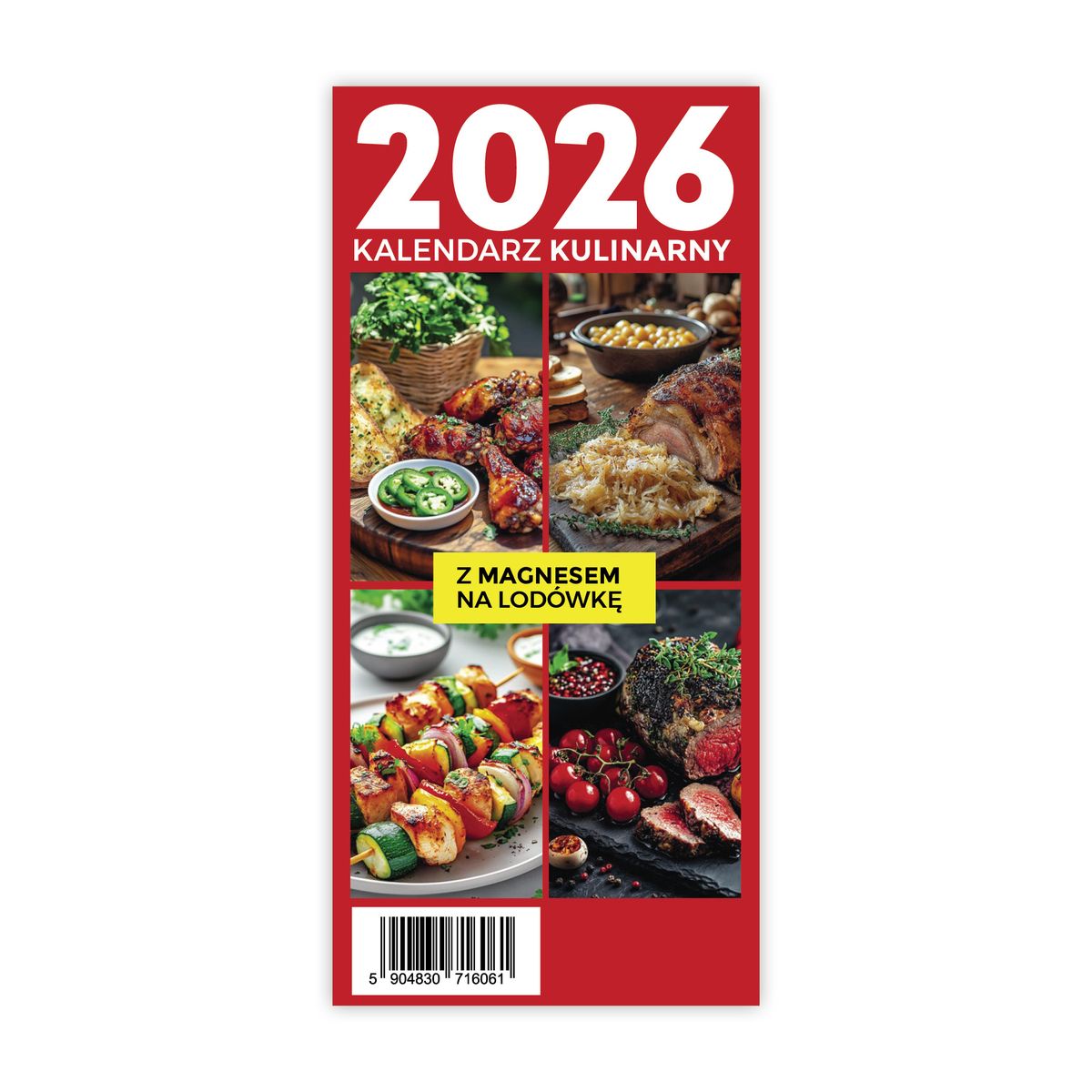 Kalendarz ścienny (401000) k:2915-377 na lodówkę z magnesem 120mm x 270mm Press (kulinarny)