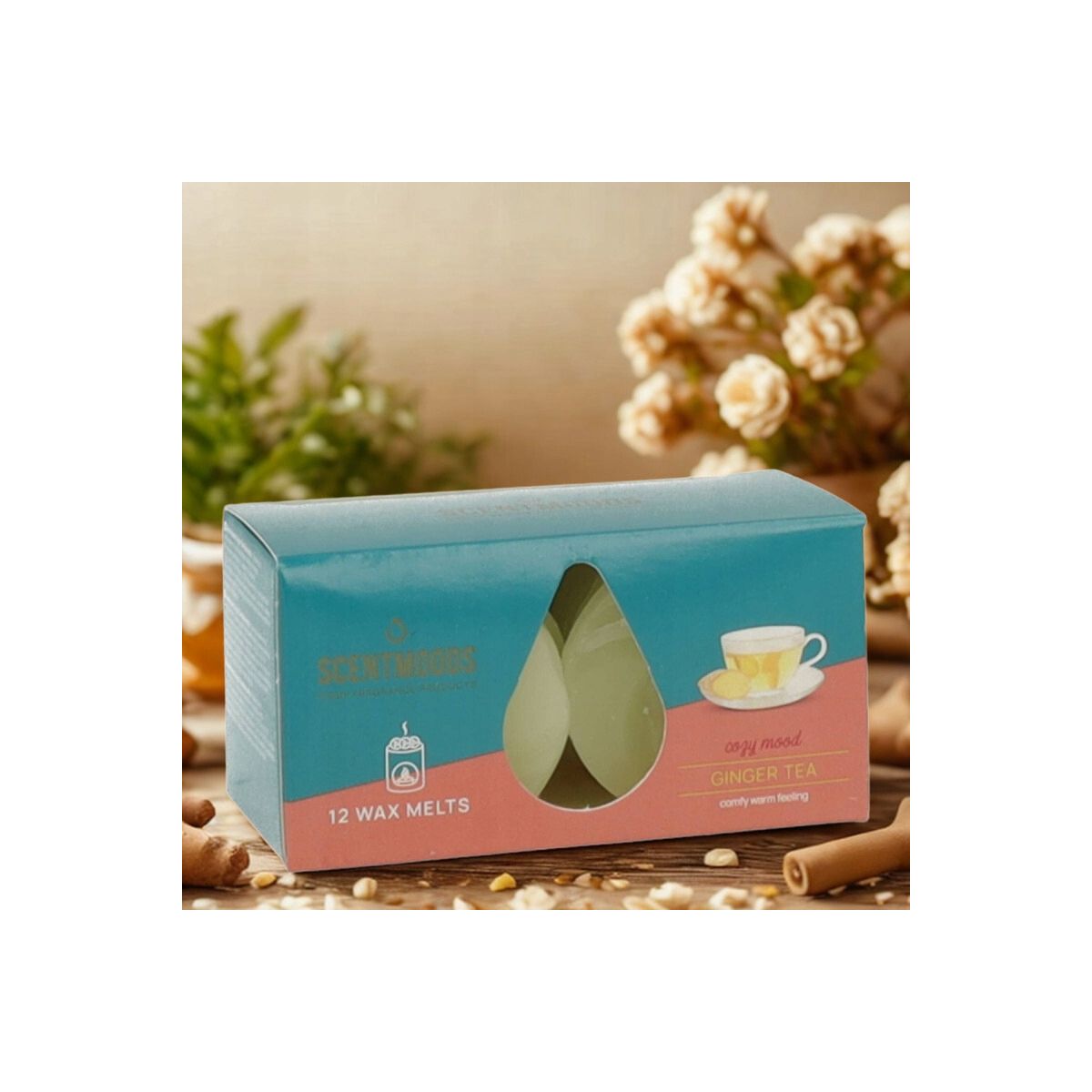 Świeca ScentMoods wosk zapachowy Ginger Tea 12 sztuk Pavoncella (8720935400363)