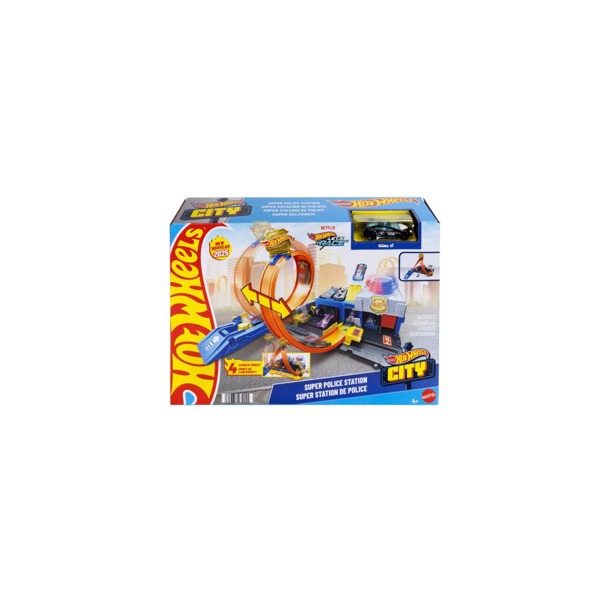 Tor wyścigowy Hot Wheels City Posterunek policji (JBM71)