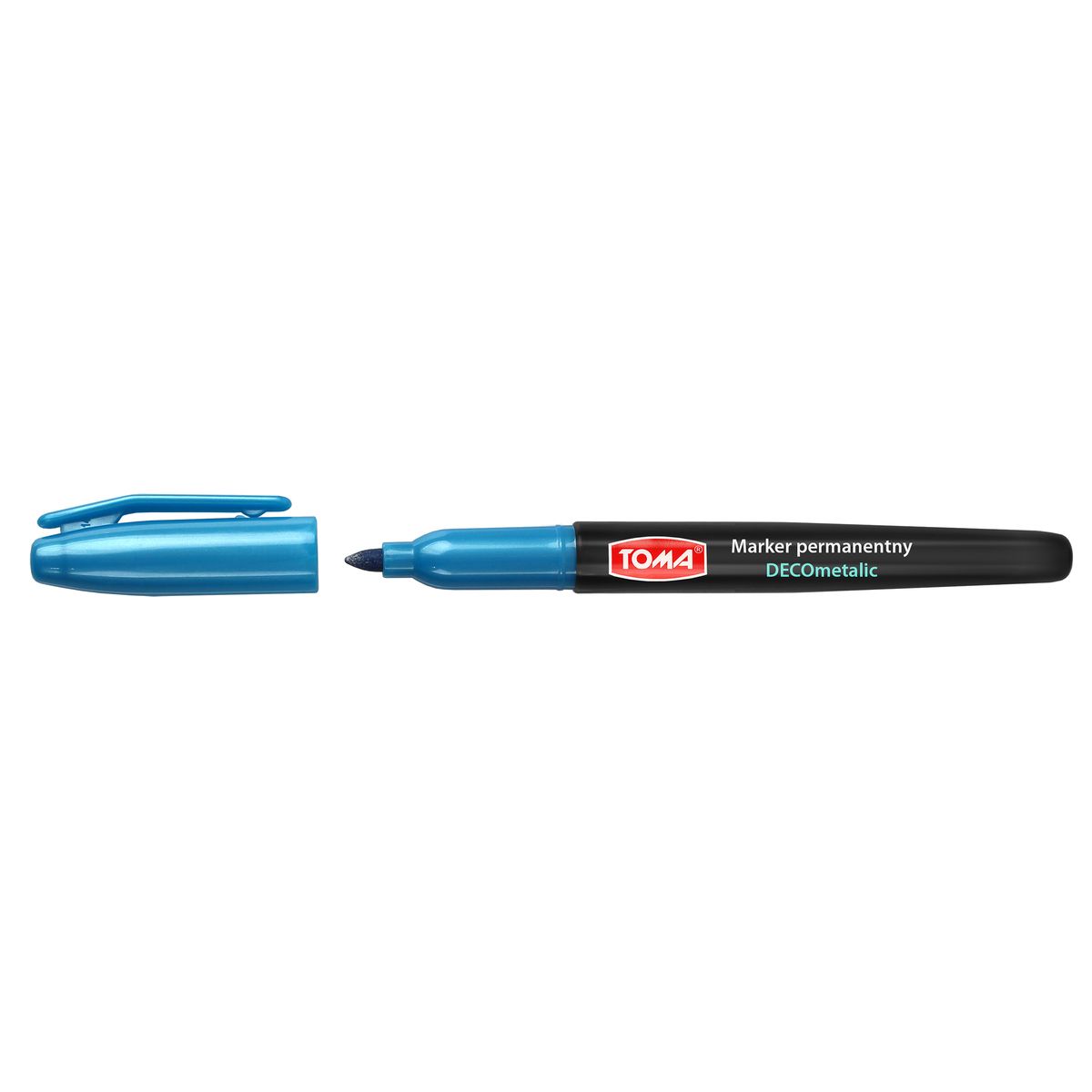 Marker permanentny czerwony czerwony 1,2mm okrągła końcówka Toma (TO-324)