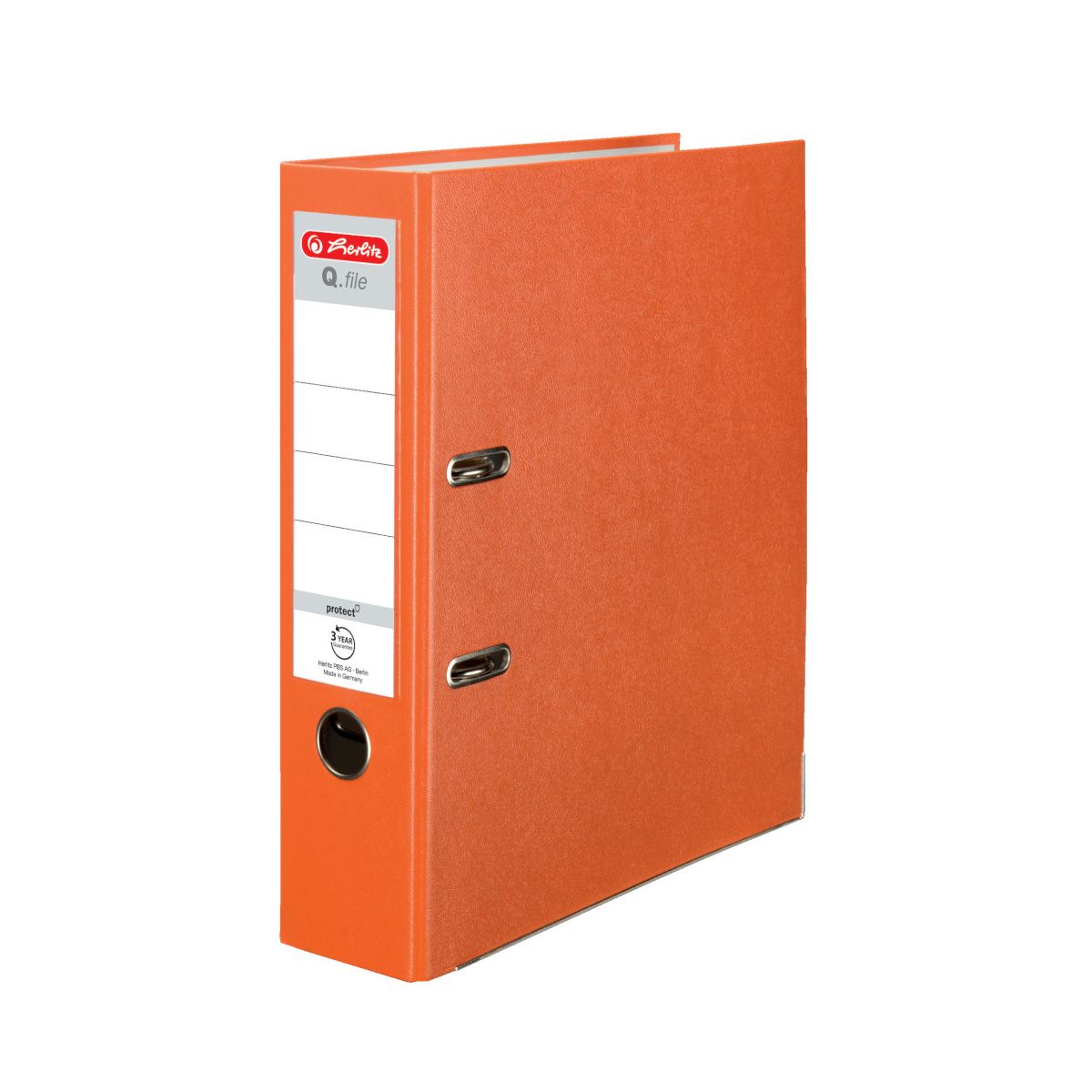 Segregator dźwigniowy Herlitz Q. file Standard A4 80mm pomarańczowy (0011178944)