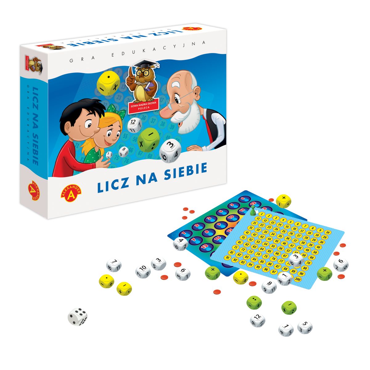 Gra edukacyjna licz na siebie sowa mądra głowa Alexander