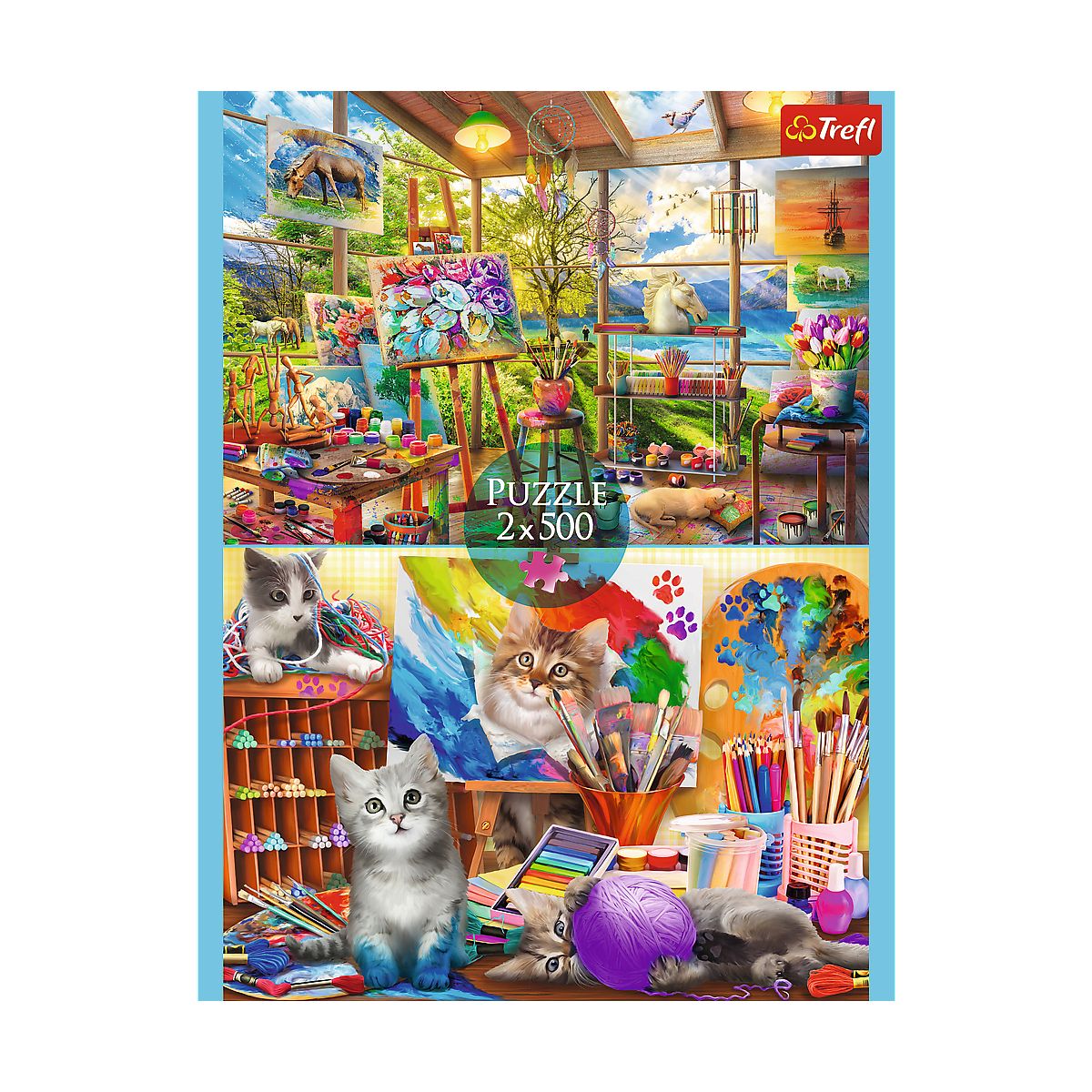 Puzzle Trefl Sztuka malowania 2x500 el. (37530)