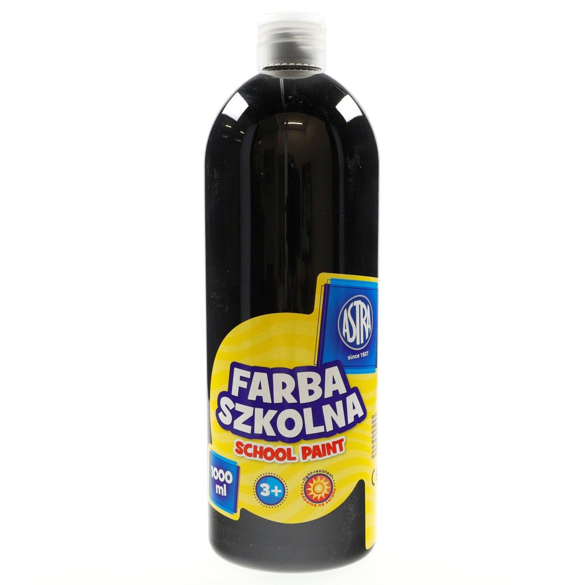 Farby plakatowe Astra szkolne kolor: czarny 1000ml 1 kolor.