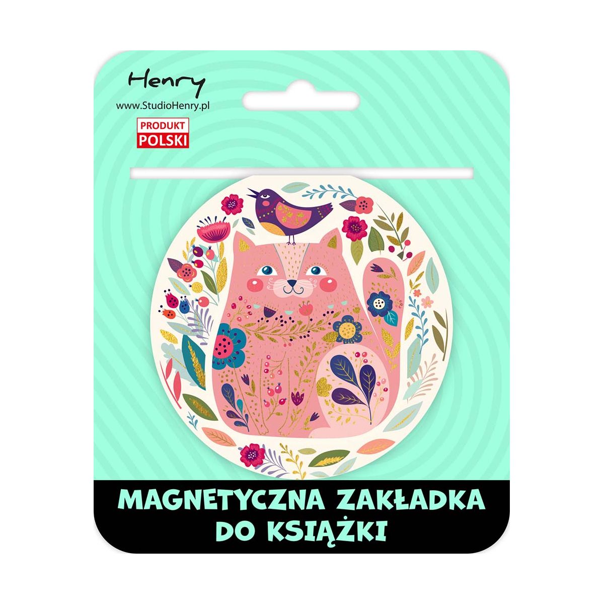 Zakładka do książki Henry ZAKŁADKA KULKA 2 KOT RÓŻOWY (5905701487387)