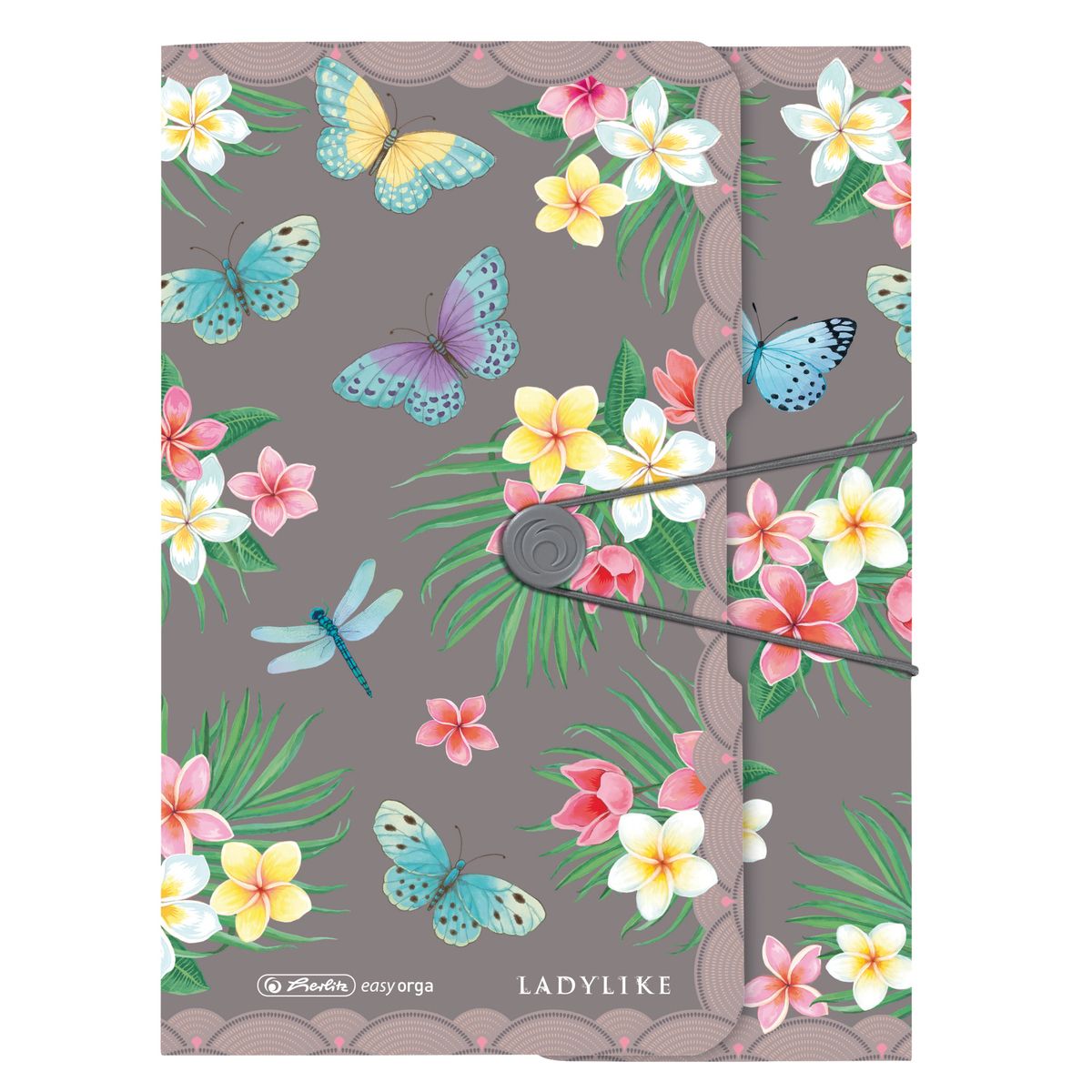 Teczka kartonowa na gumkę Ladylike Butterflies A4 Herlitz (50044009)