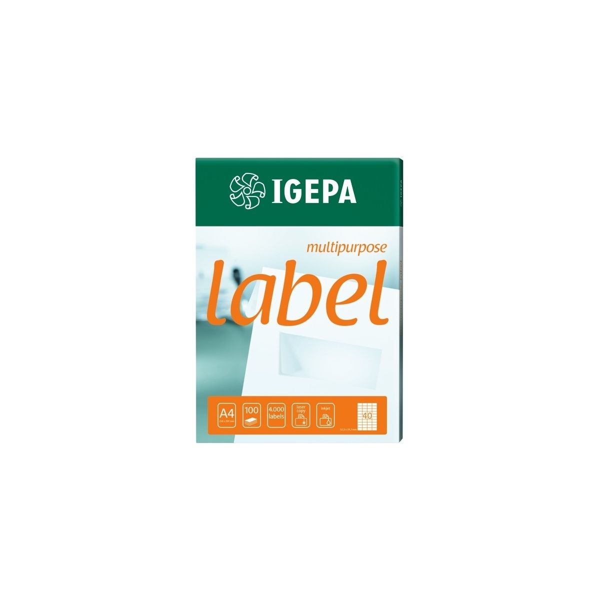 Etykieta samoprzylepna Label Multipurpose A4 biały [mm:] 105x57 Igepa