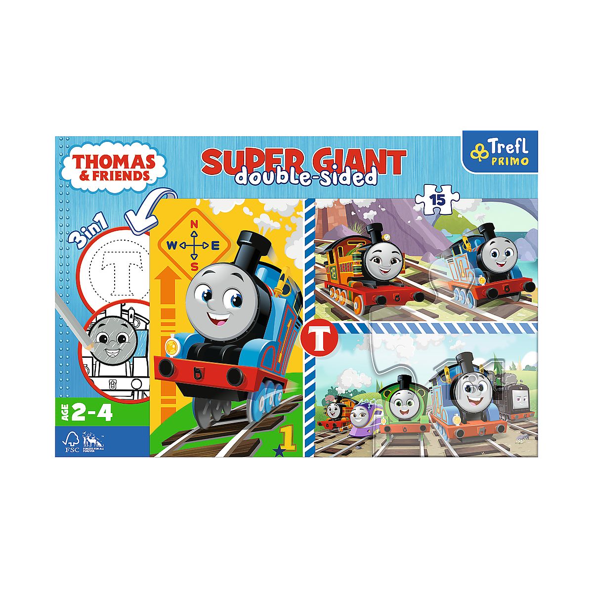 Puzzle Trefl Thomas And Friends Gigant Zabawy Tomka 15 el. (42008)