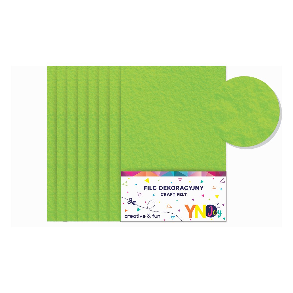 Filc kolor: zielony jasny 8 ark. [mm:] 200x297 Interdruk (IFILCJZIE)
