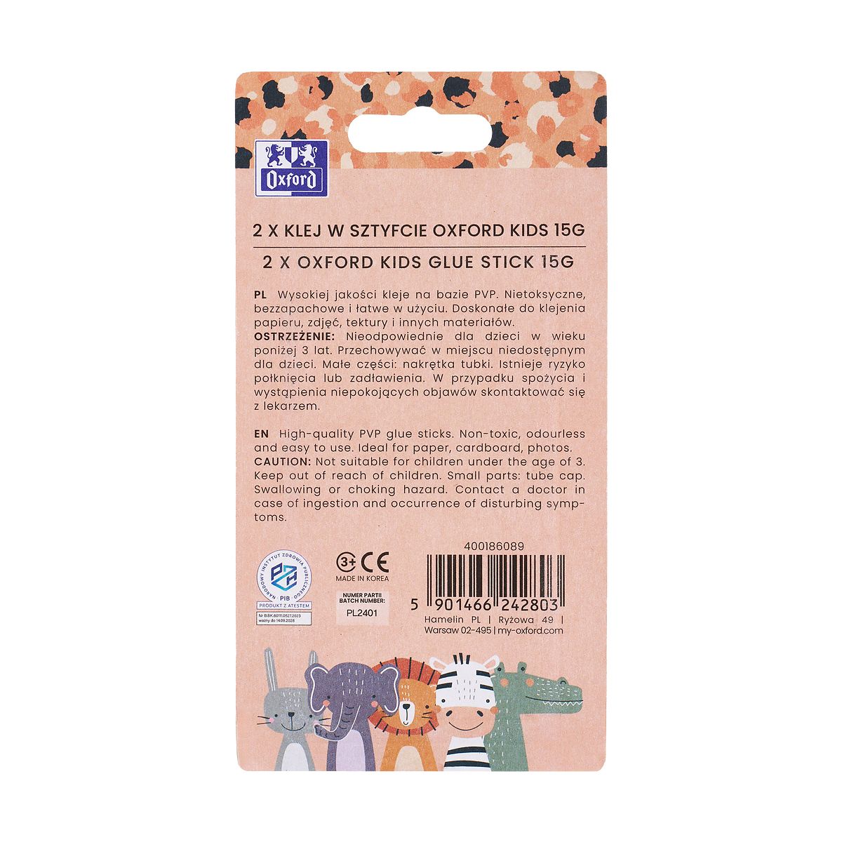 Klej w sztyfcie Oxford Kids 2 pak 15g (400186089)
