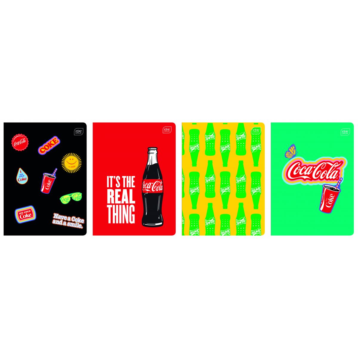 Zeszyt Interdruk COCA COLA MAT+UV A5 32k. 70g trzy linie