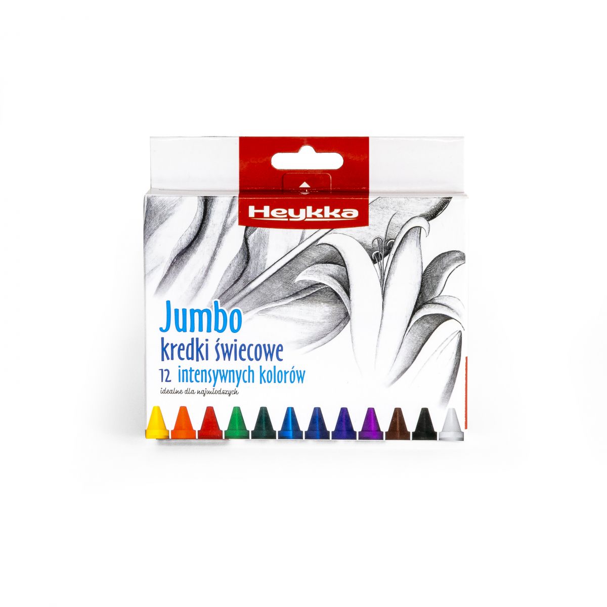 Kredki świecowe Heykka Heyyka Jumbo Kredki świecowe,12 szt 12 kol. (610401)