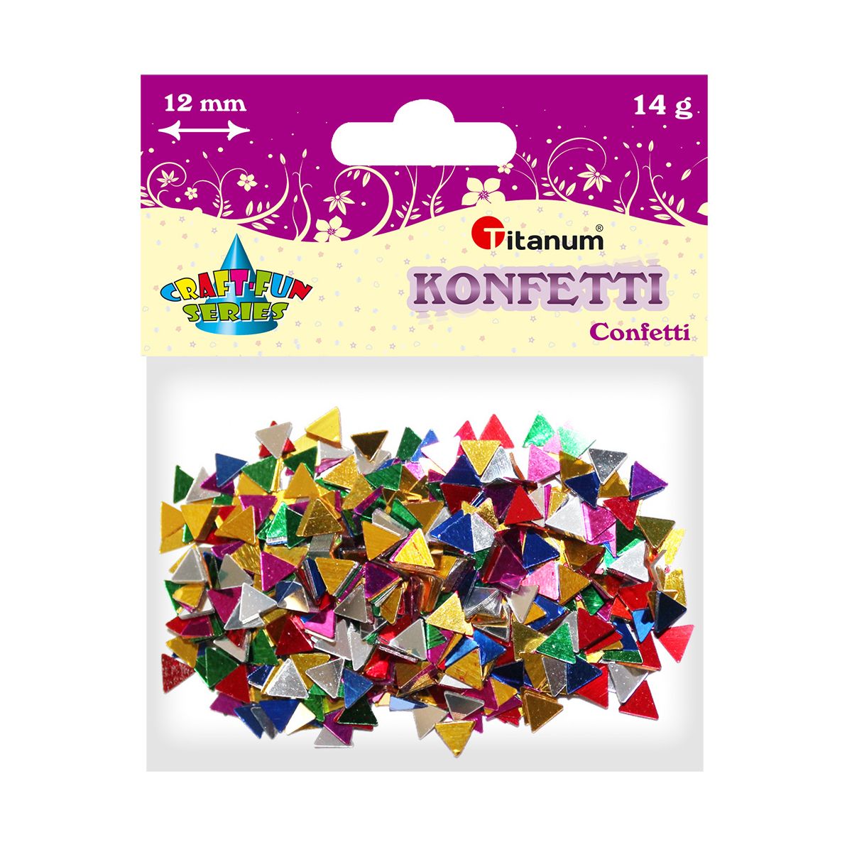 Konfetti Titanum Craft-Fun Series Trójkąty mix kolorów