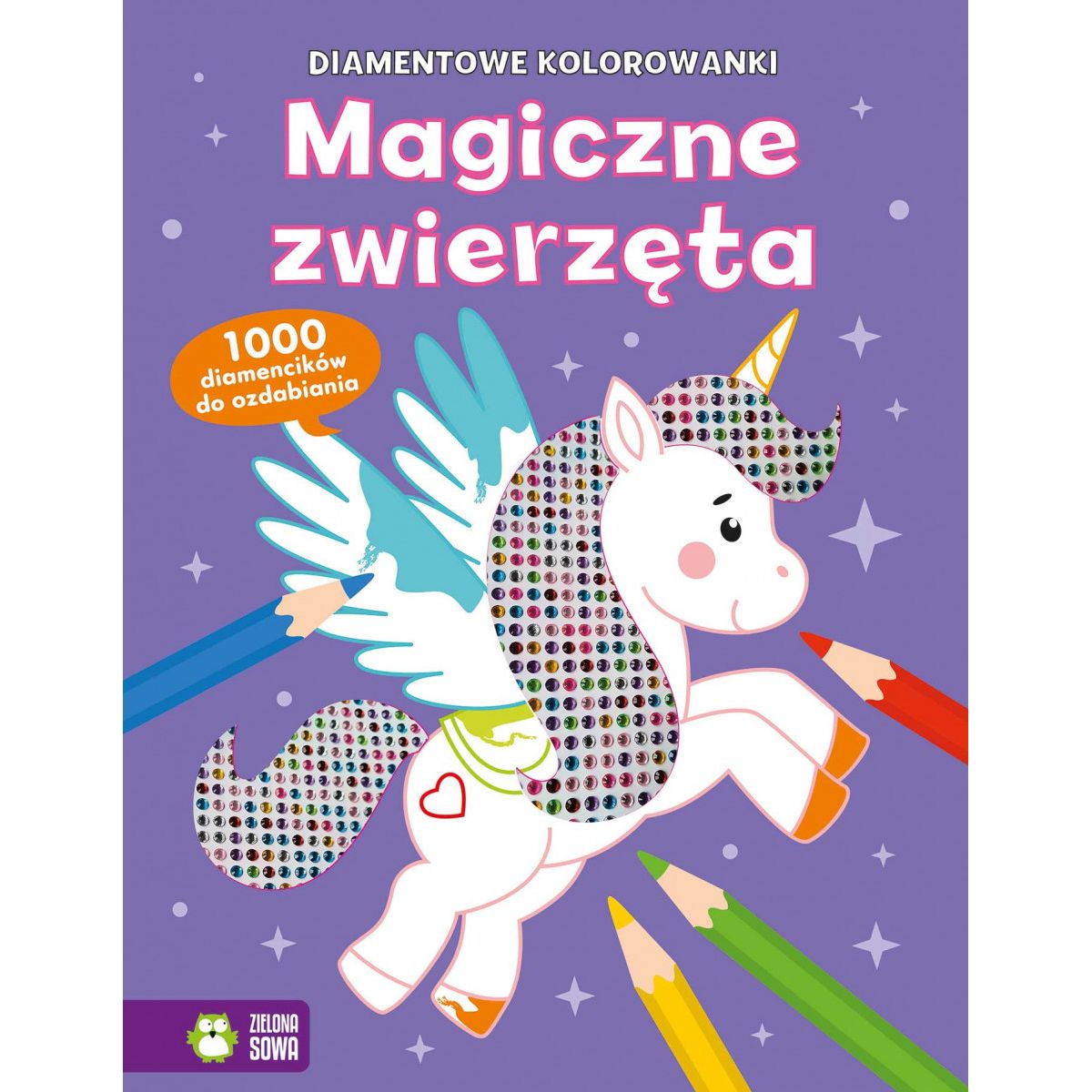 Książka dla dzieci Diamentowe kolorowanki. Magiczne zwierzęta Aksjomat