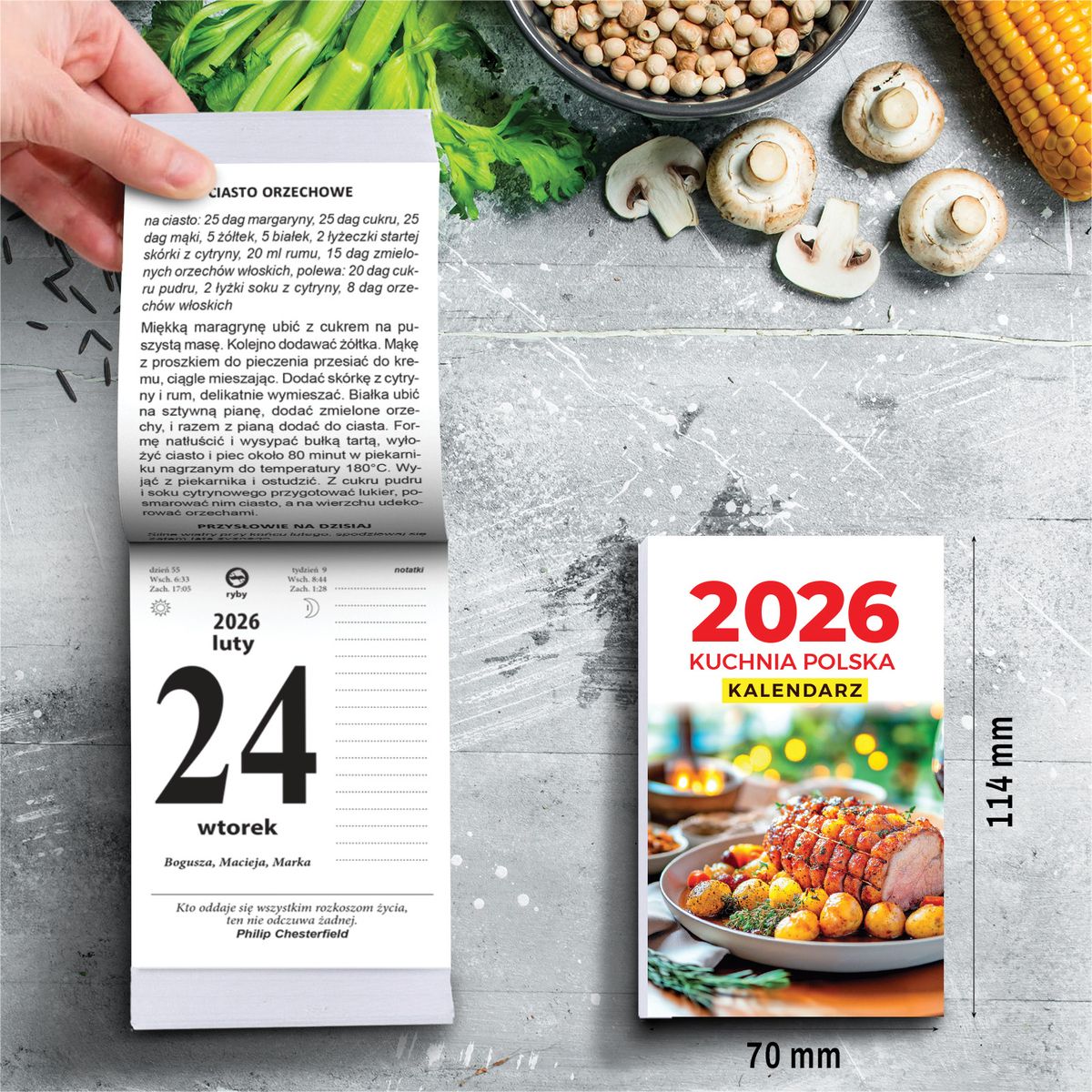 Kalendarz ścienny (401000) k:2915-377 ZDZIERAK KUCHNIA POLSKA A6 Press