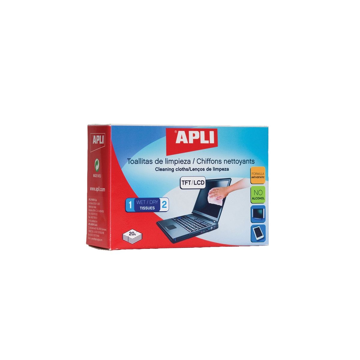 Chusteczki Apli 20 szt (AP11828)