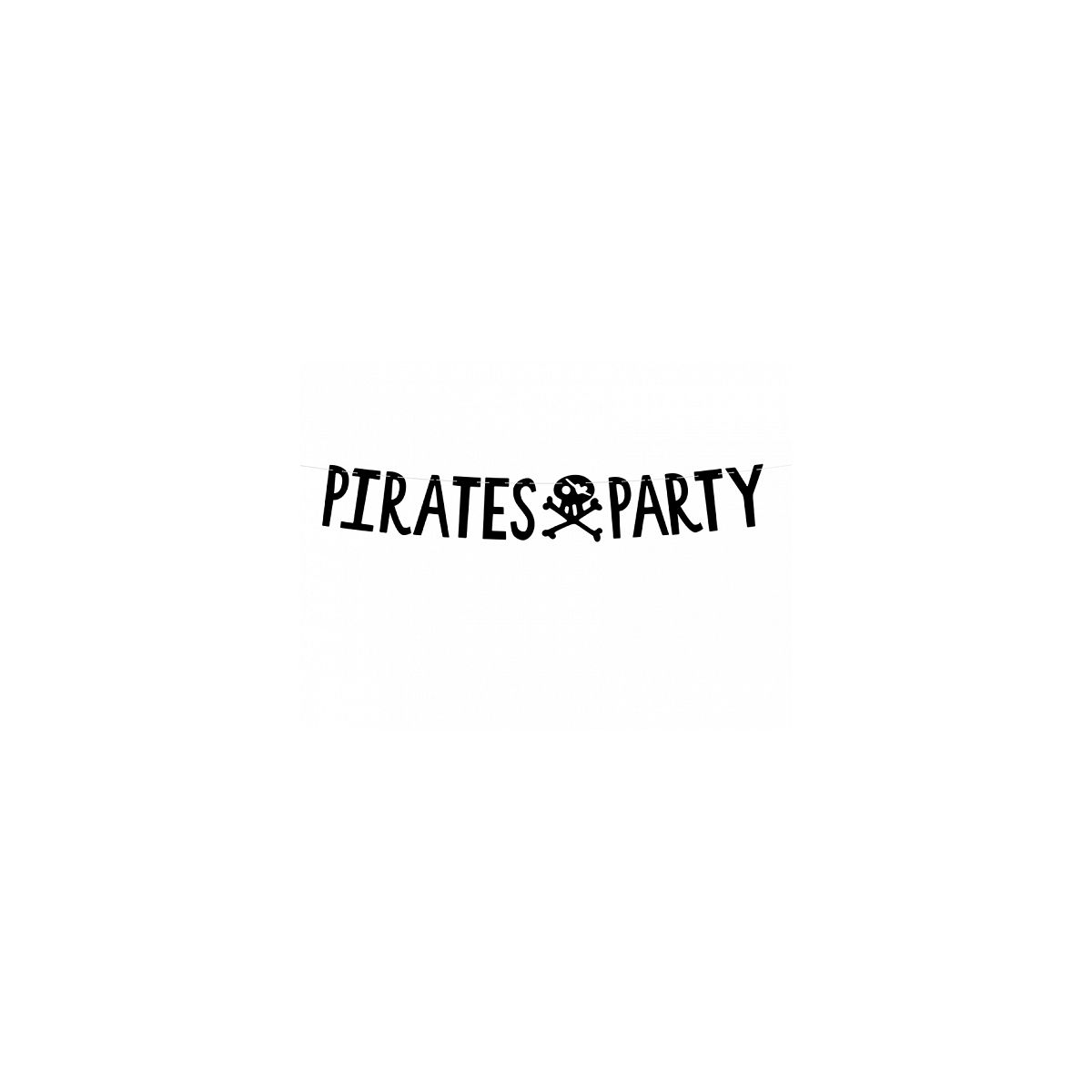 Girlanda Baner Piraci - Pirates Party, czarny, 14x100cm Partydeco (GRL86-010)