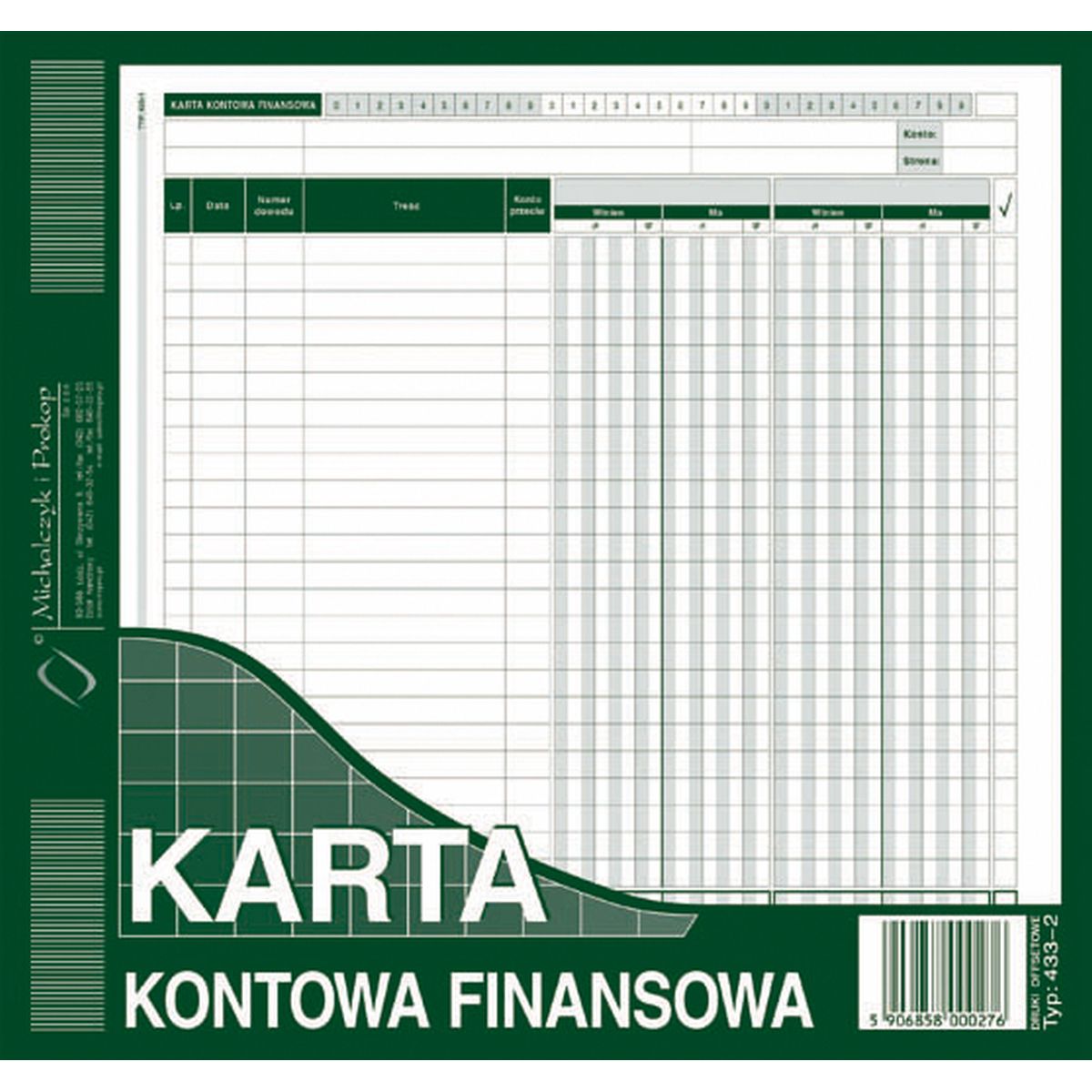 Druk offsetowy Michalczyk i Prokop O pap. 2/3 A4 40k. (433-2)