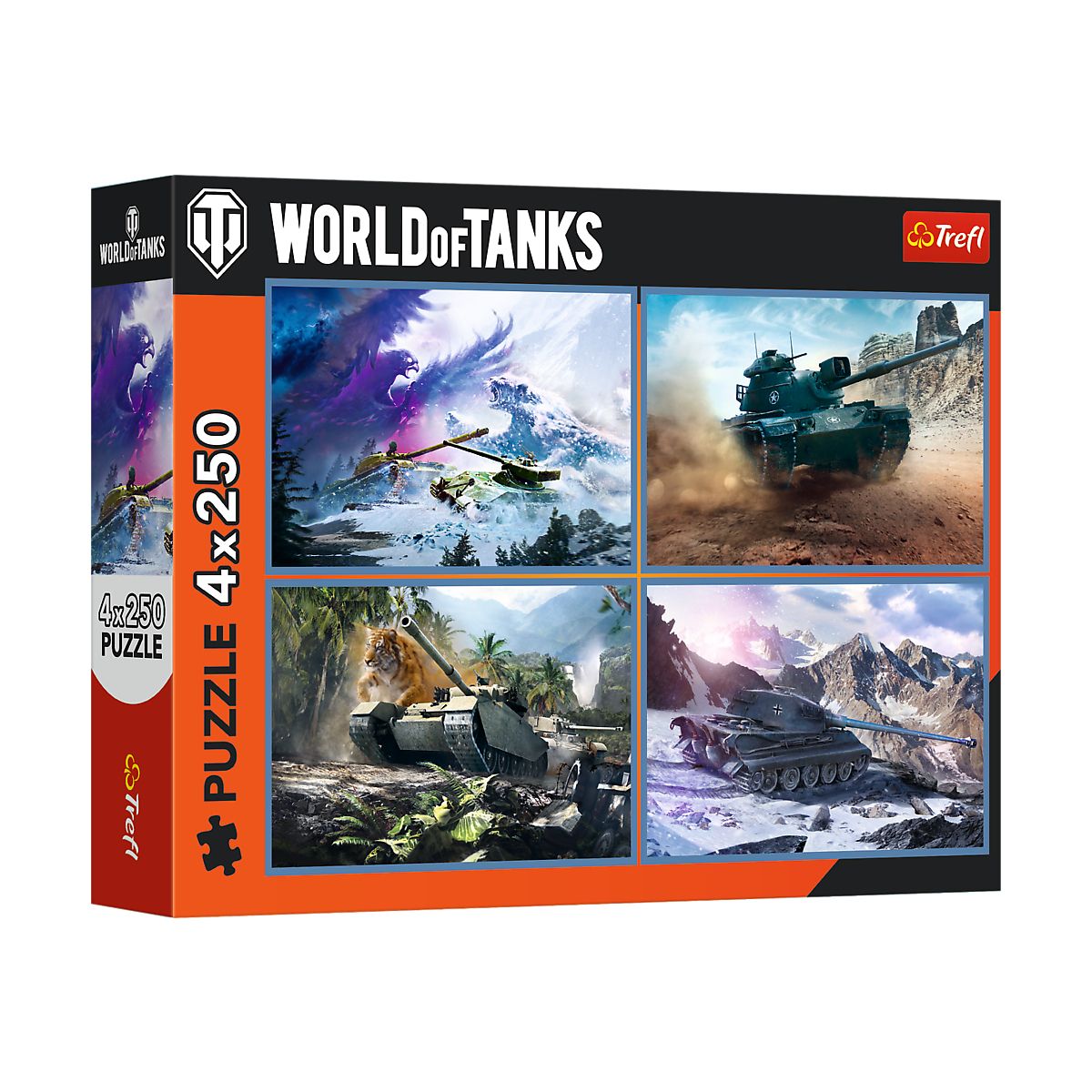 Puzzle Wielka bitwa czołgów 4x250 el. Trefl (13347)