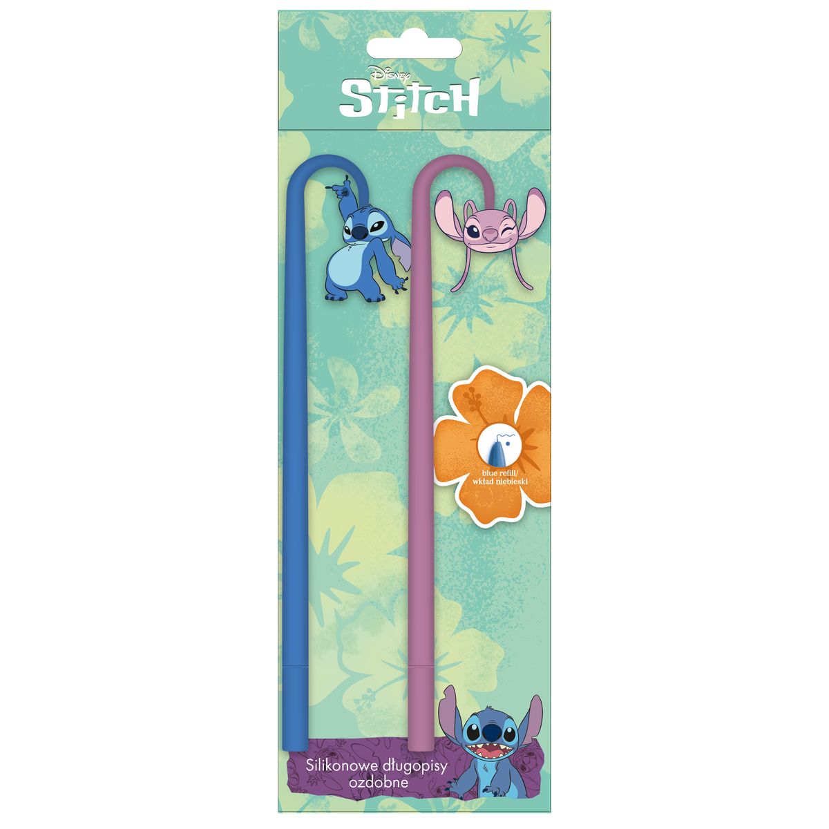 Długopis Beniamin Stitch silikonowy niebieski 0,5mm