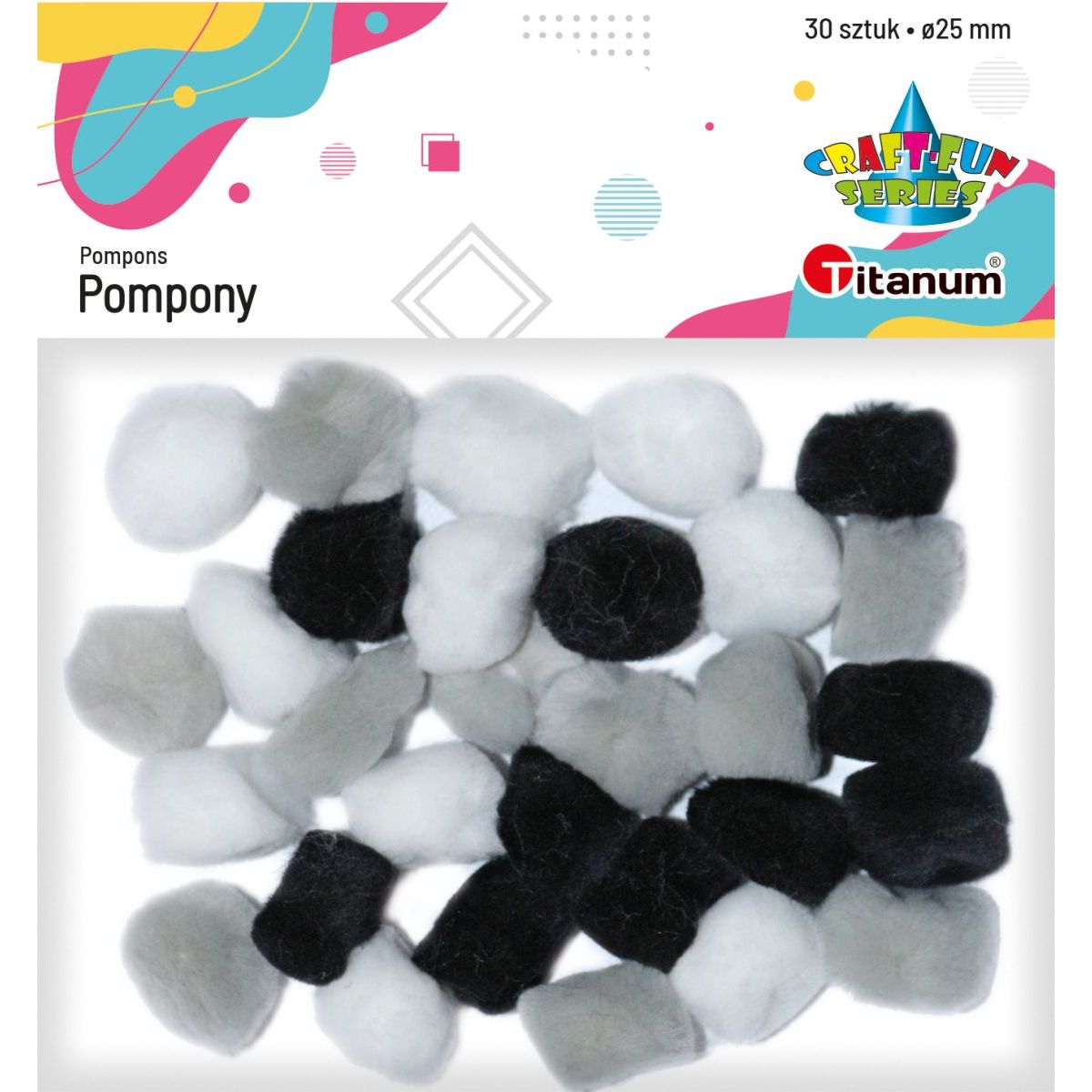 Pompony Craft-Fun Series mix 30 szt Titanum (283068)