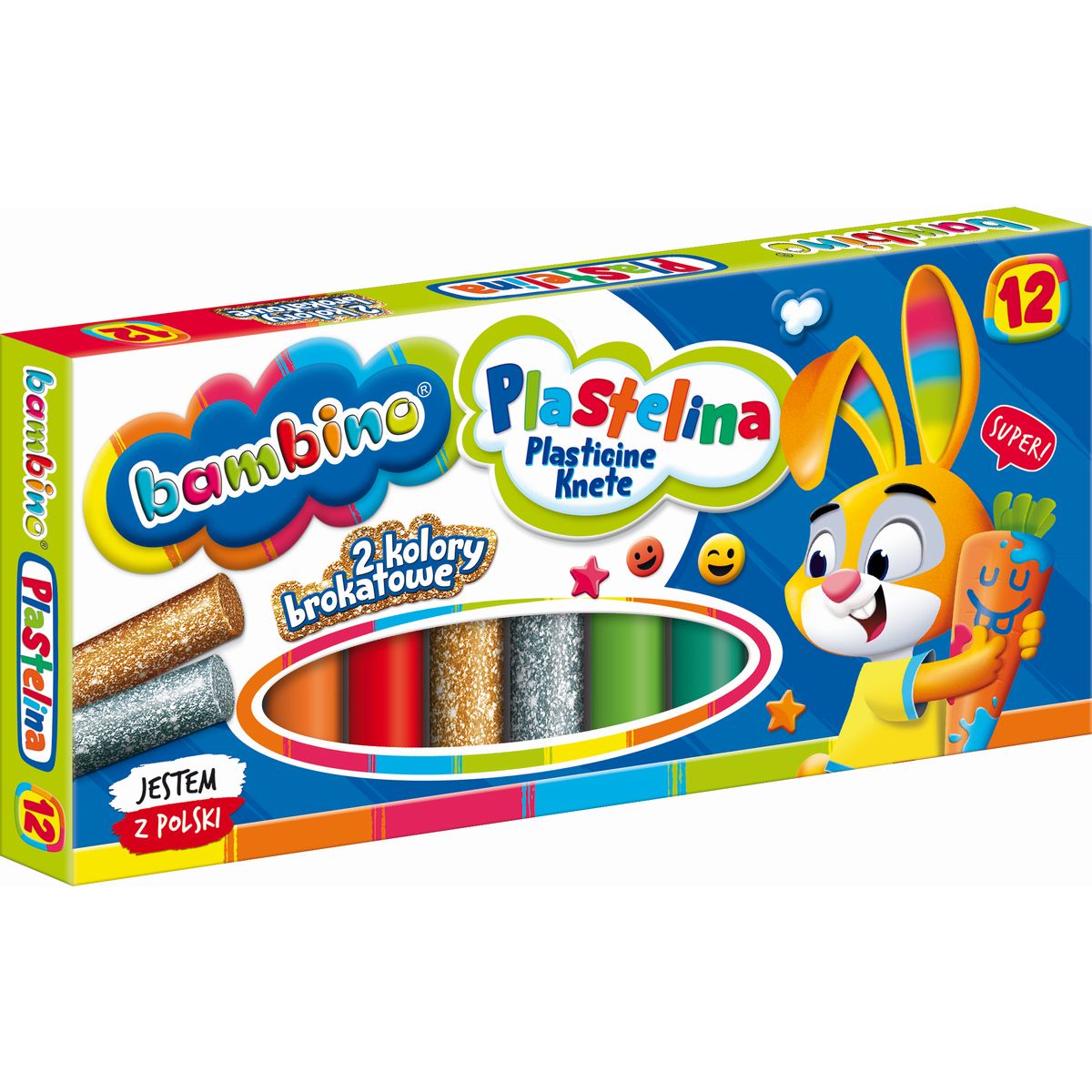 Plastelina 12 kol. BAMBINO mix St.Majewski