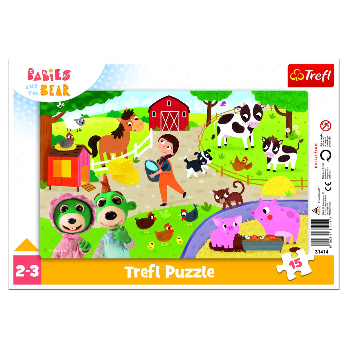 Puzzle Trefl Urocze bobaski 15 el. (31414)