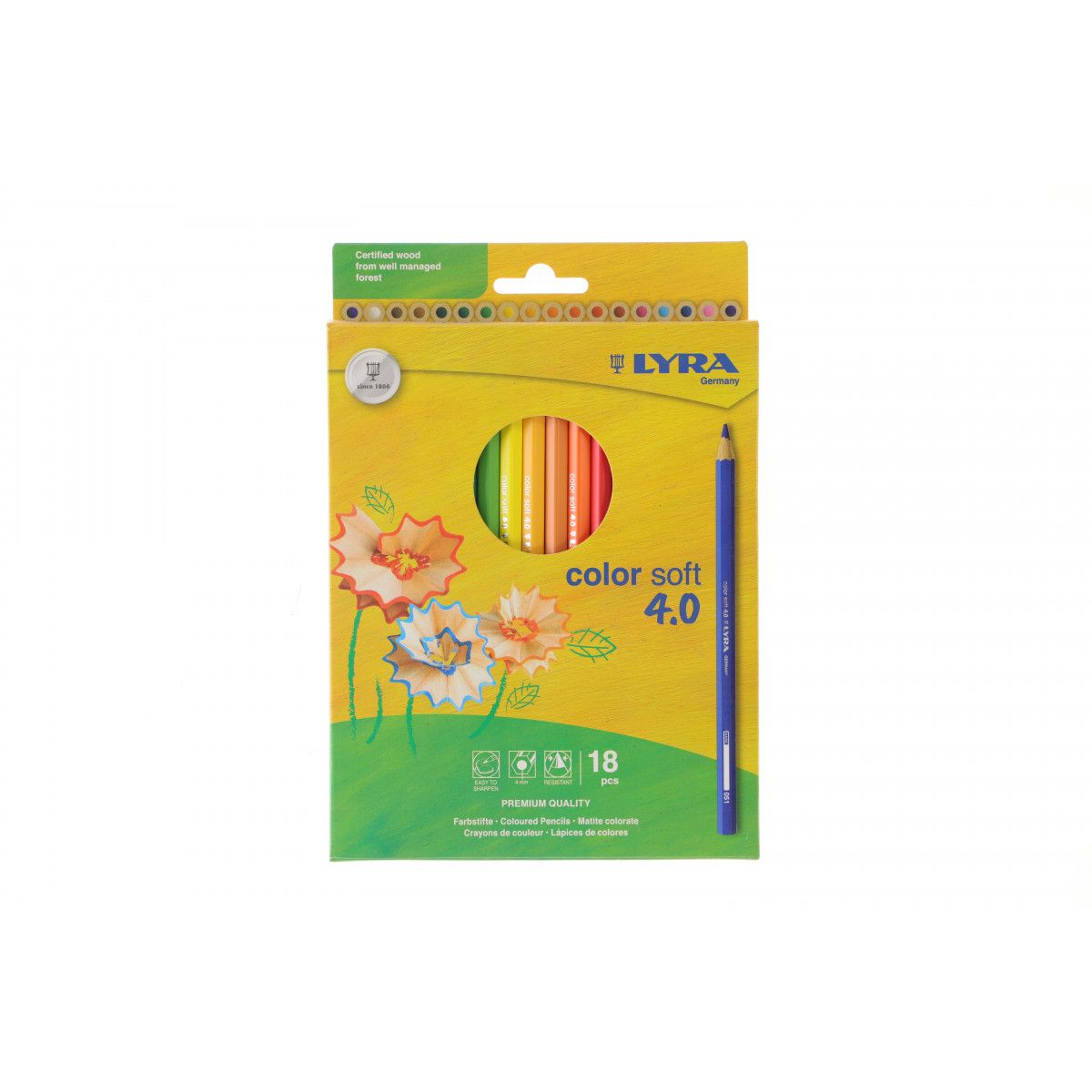 Kredki ołówkowe Lyra SOFT 4.0 18 kol. (L2421180)