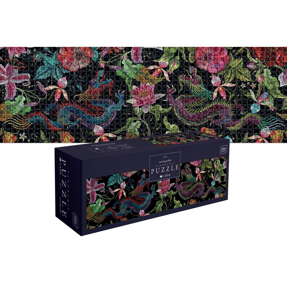 Puzzle Interdruk SECRET GARDEN 4 1000 EL panoramiczne (5902277370112)