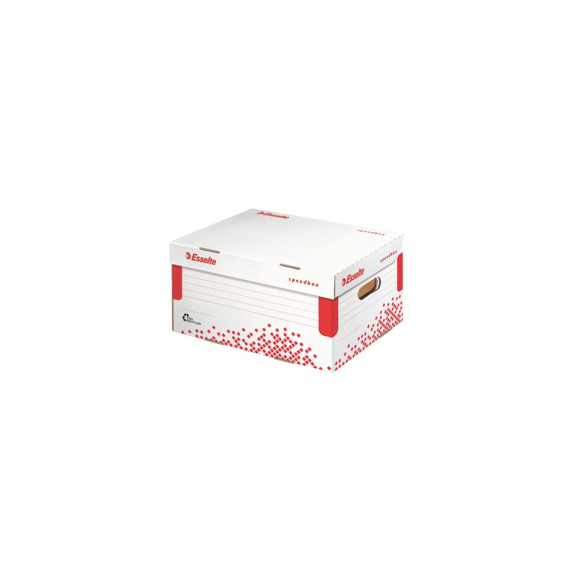 Pudło archiwizacyjne Speedbox biało-czerwony karton [mm:] 355x193x 252 Esselte (623911)