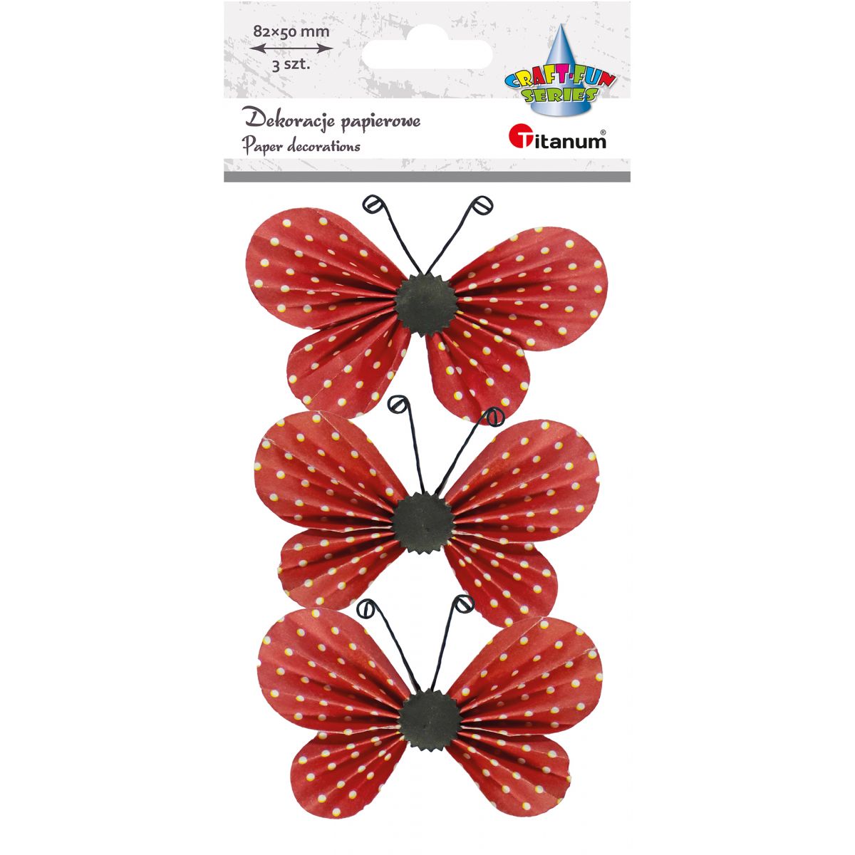 Ozdoba papierowa Titanum Craft-Fun Series motyle 3D (22YX0825-5A)