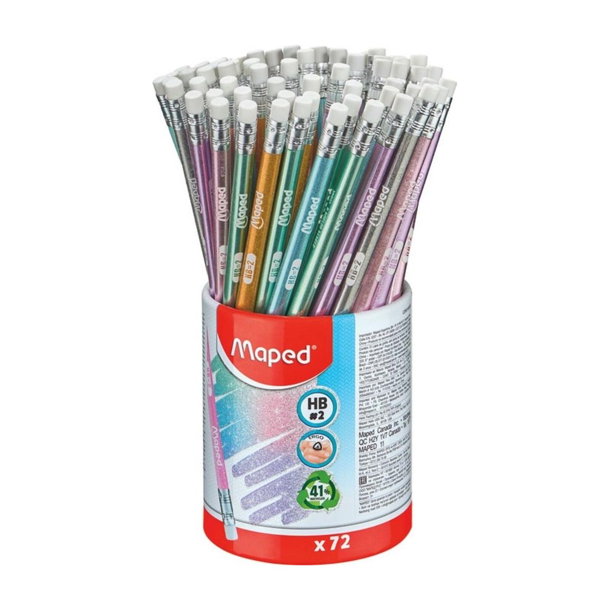 Ołówek Maped gLITTER-BROKATOWY 72 SZT HB (851805)