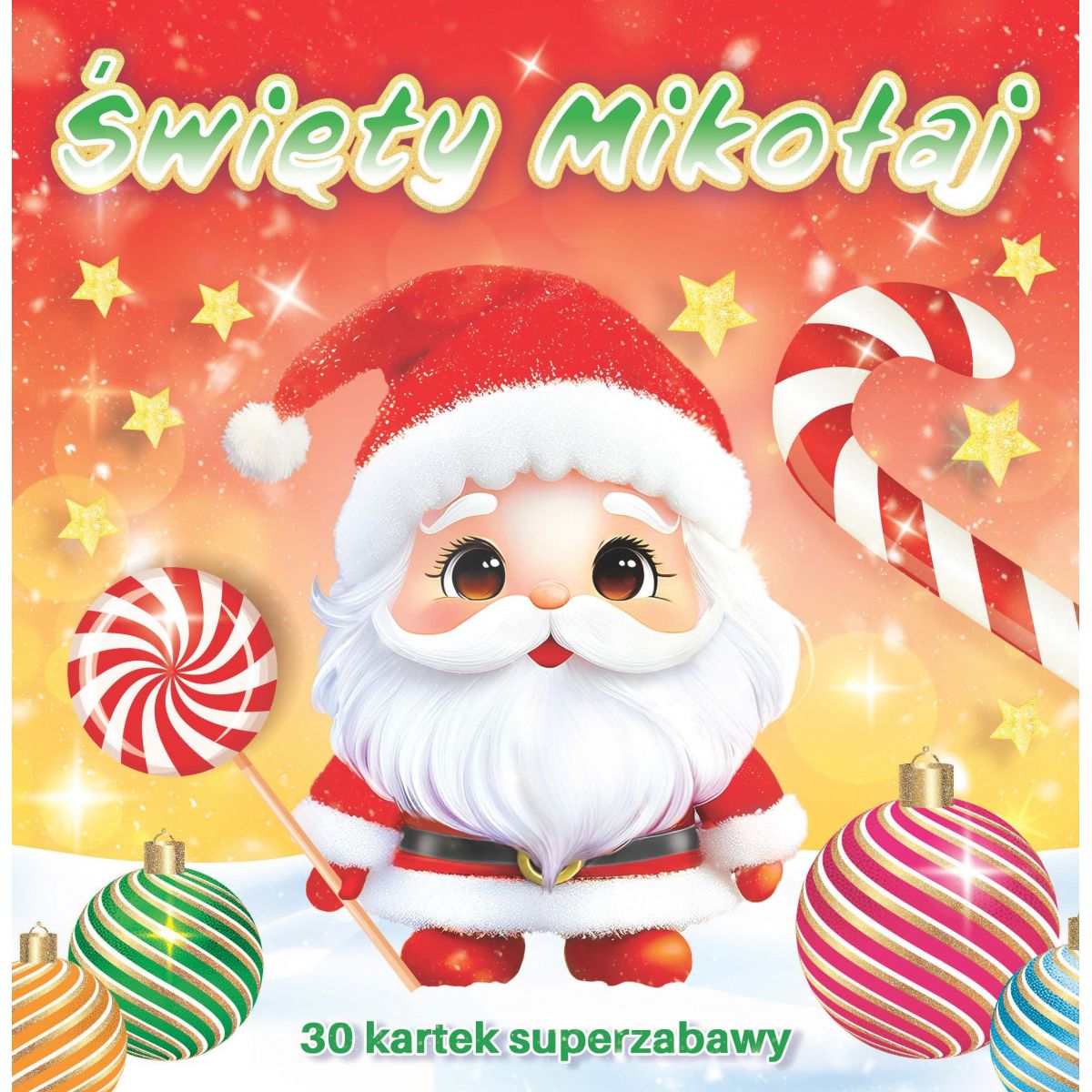 Kolorowanka Święty Mikołaj 3D