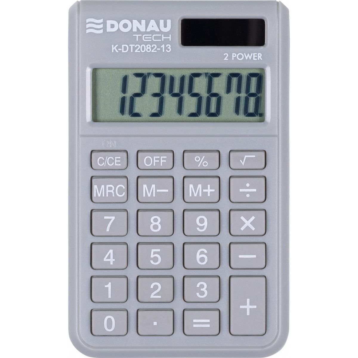 Kalkulator kieszonkowy Donau Tech jasnoszary (K-DT2082-13)