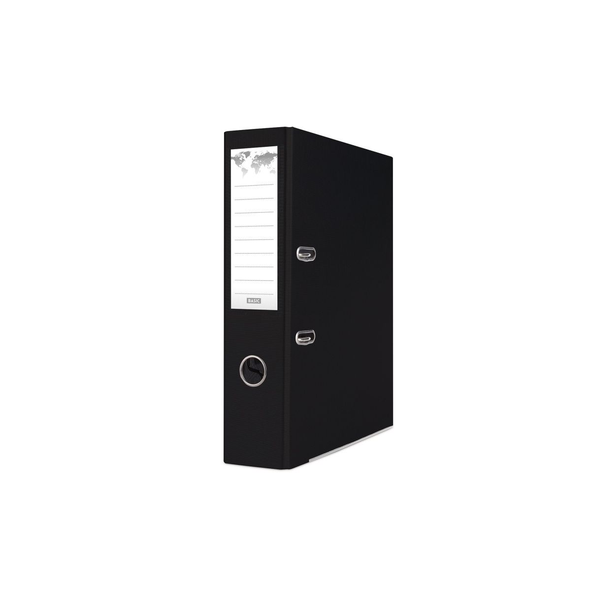 Segregator dźwigniowy Basic z szyną A4 75mm czarny (21024221-05)