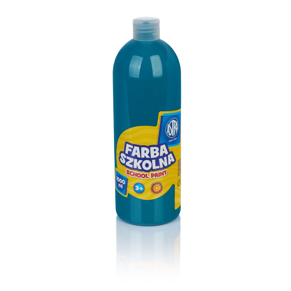 Farby plakatowe Astra szkolne kolor: turkusowy 1000ml 1 kolor.