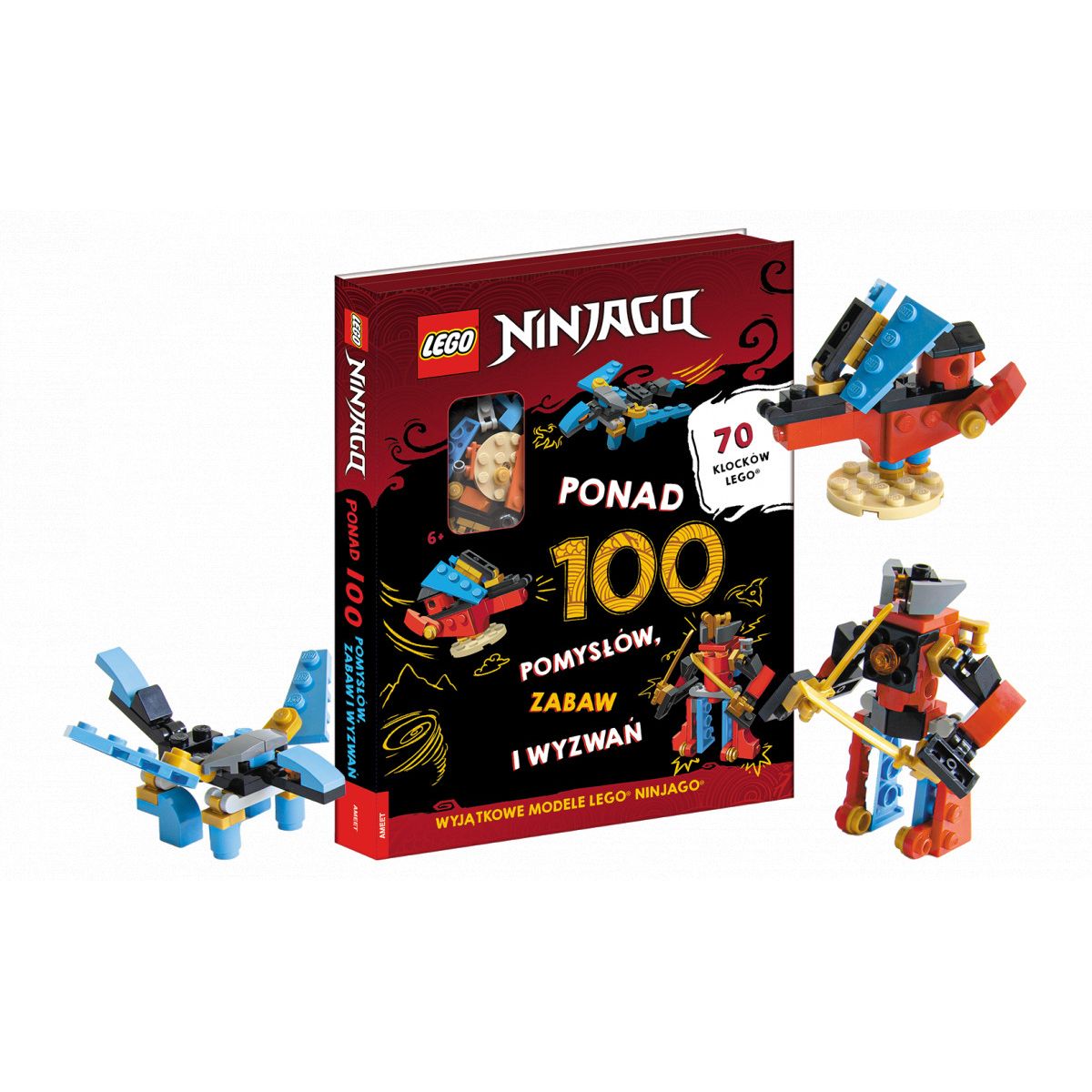 Książka dla dzieci Ameet Lego® Ninjago®. Ponad 100 pomysłów, zabaw i wyzwań (LQB 6701)