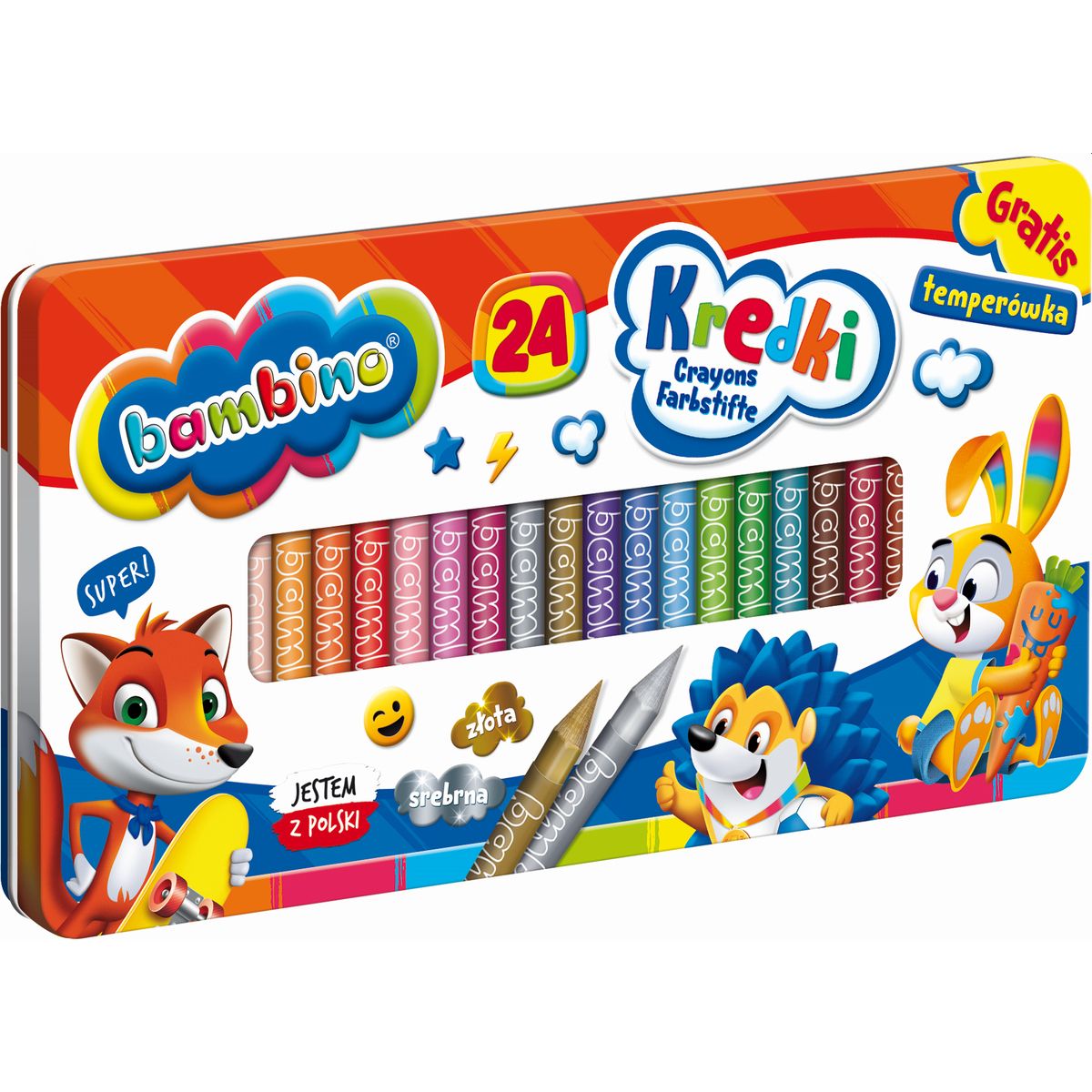 Kredki ołówkowe Bambino 24 kol. St.Majewski
