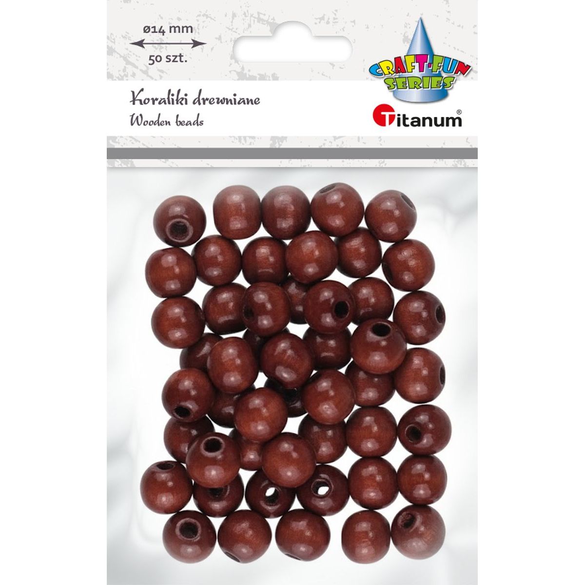 Ozdoba drewniana Craft-Fun Series Korale drewniane w kolorze ciemnobrązowym Titanum (25KBZ003)