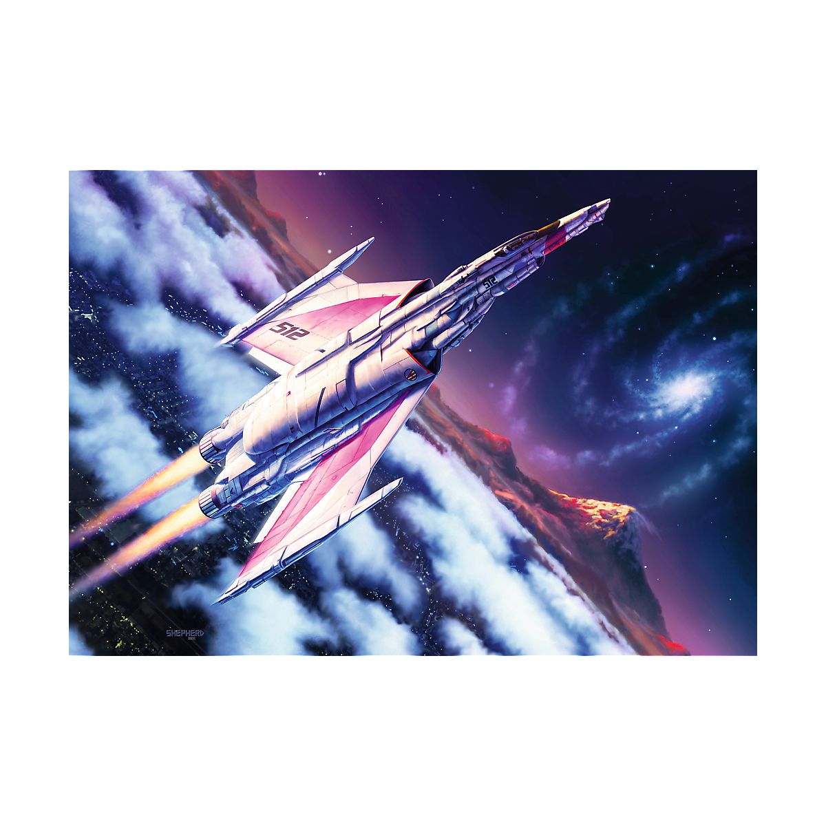 Puzzle Premium Plus Tea Time: Lot w kosmos 1000 el. Trefl (12075)