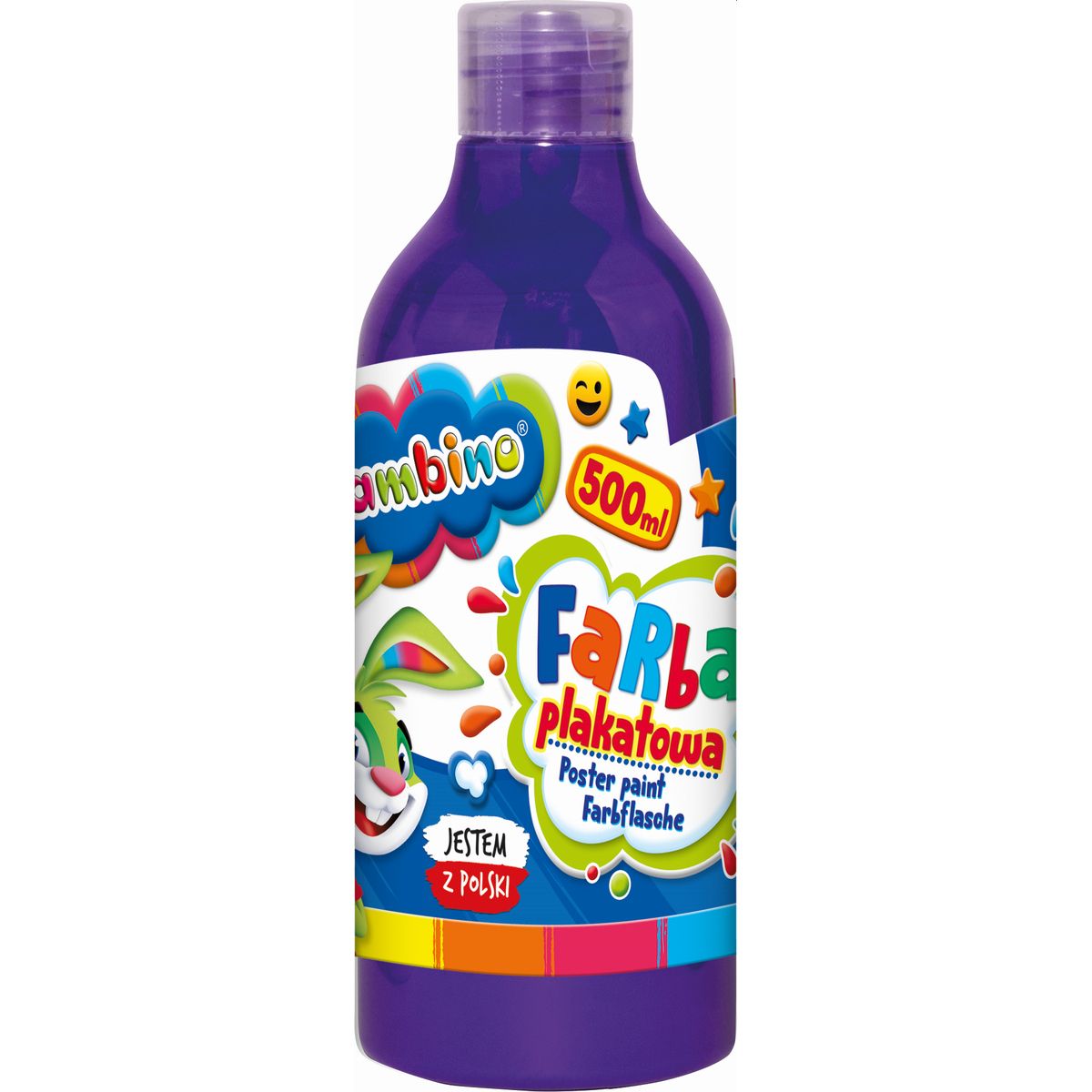 Farby plakatowe Bambino Bambino w butelce 500 ml kolor: fioletowy 500ml 1 kolor. (fioletowa)