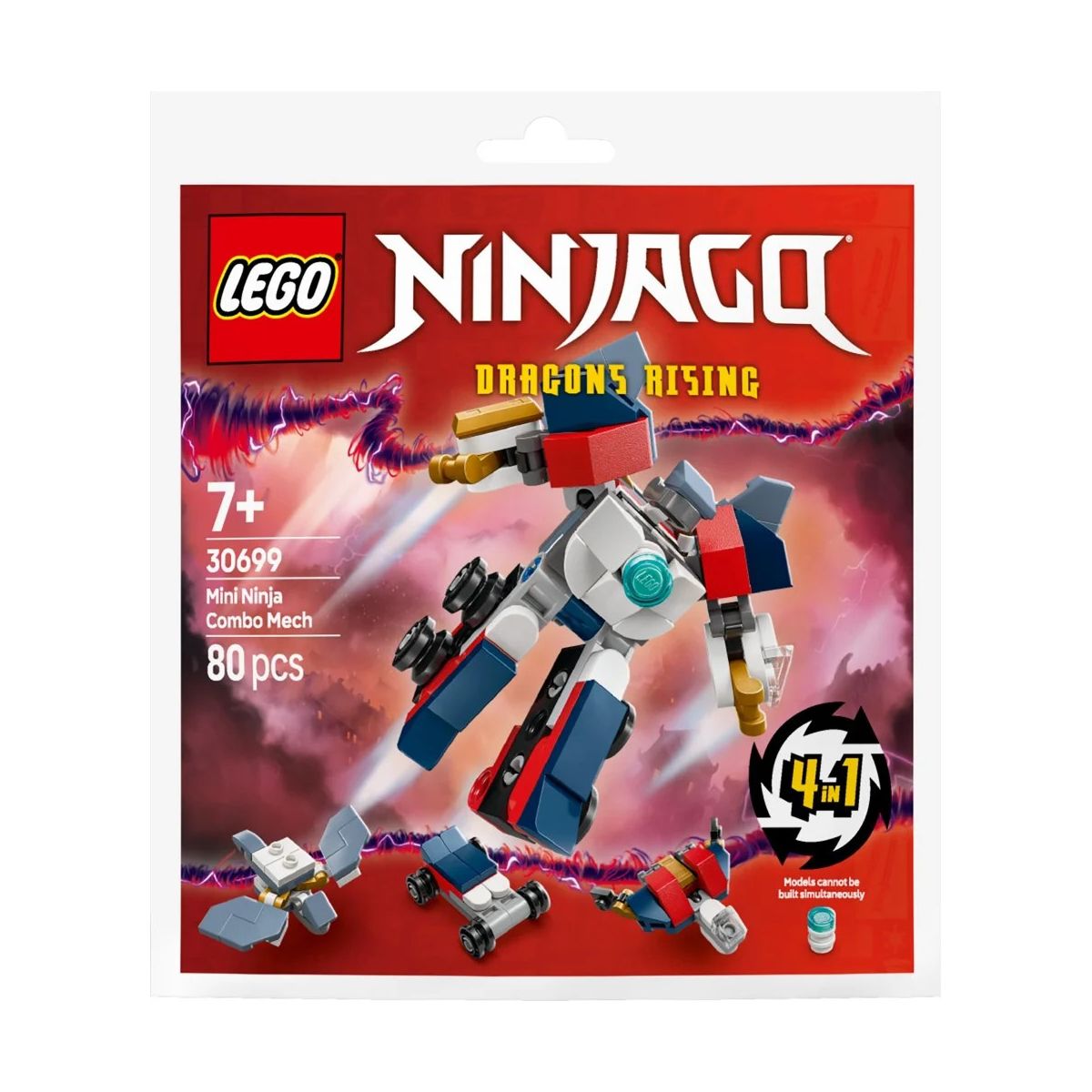 Klocki konstrukcyjne Lego Ninjago Wielofunkcyjny minimech ninja (30699)