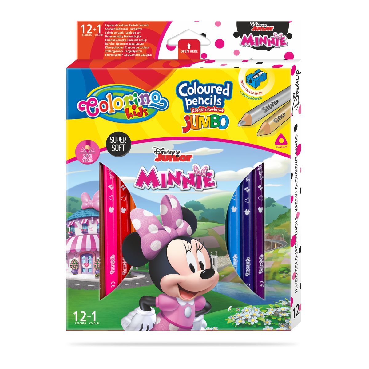 Kredki ołówkowe Patio Disney Minnie Jumbo 12 kol. (90638PTR)