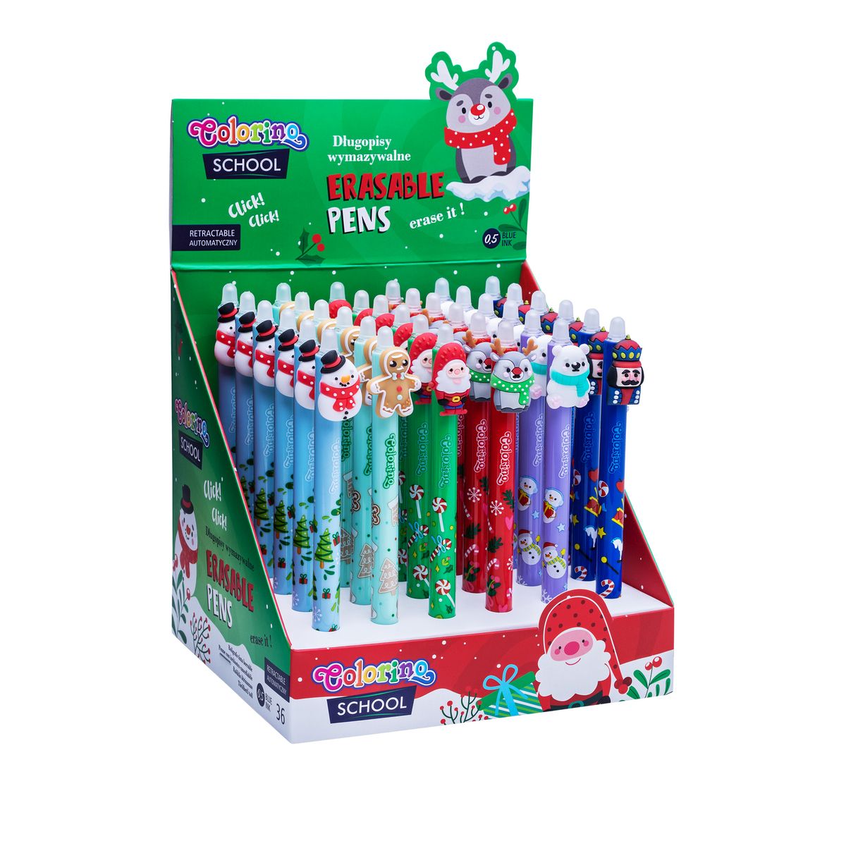 Długopis wymazywalny Patio Kids CHRISTMAS niebieski (15657PTR)